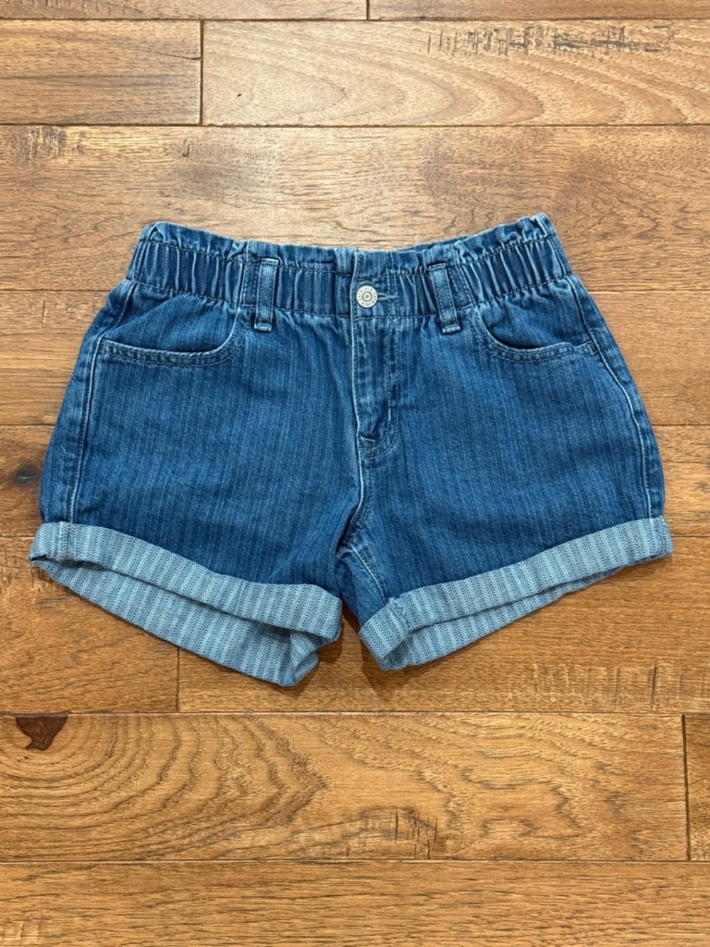 Cat & Jack Girls Denim Blue Jean Paper Bag Shorts - Size L (10/12)